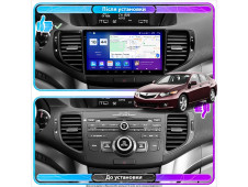 Штатна автомагнітола SoundPlanet М700-2k для Acura TSX II (2007-2014) 8/128Gb Wi-Fi GPS Android 13 CarPlay + Android auto (2000x1200) QLED