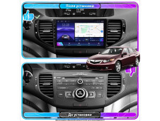 Штатна автомагнітола SoundPlanet TS18-2/32 для Acura TSX II (2007-2014) Wi-Fi GPS  Android 13 QLED 8 core CarPlay+Android auto