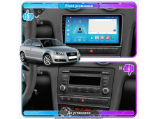 Штатна автомагнітола SoundPlanet М500 для AUDI A3 (2003-2012) 4/64 Gb Wi-Fi GPS Android 13 CarPlay + Android auto
